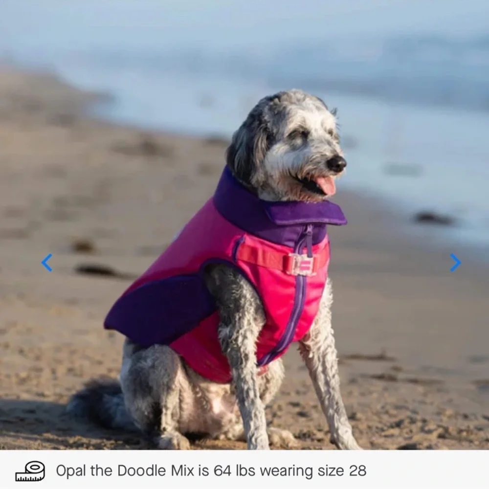 Canada Pooch High Tide Life Dog Jacket - Pink/Purple - Size 20